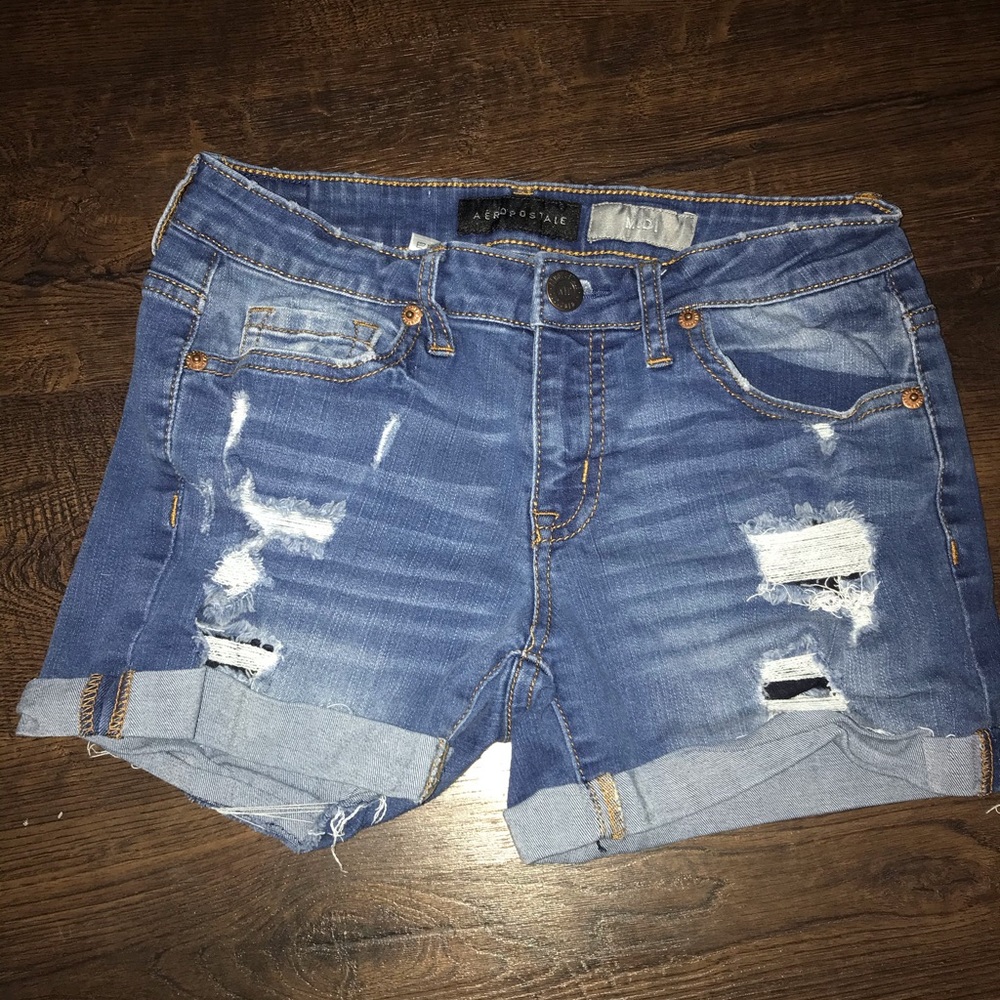 ripped jean shorts